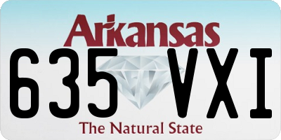AR license plate 635VXI