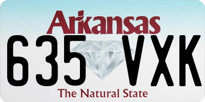 AR license plate 635VXK