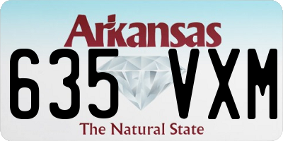 AR license plate 635VXM