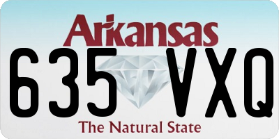 AR license plate 635VXQ
