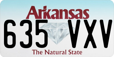 AR license plate 635VXV