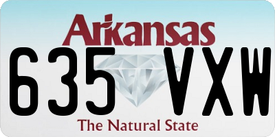 AR license plate 635VXW