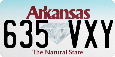 AR license plate 635VXY