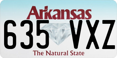 AR license plate 635VXZ