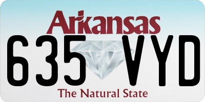 AR license plate 635VYD