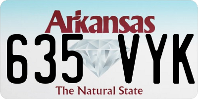 AR license plate 635VYK