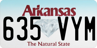 AR license plate 635VYM