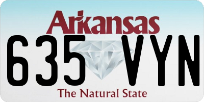 AR license plate 635VYN