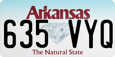 AR license plate 635VYQ
