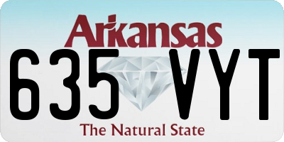 AR license plate 635VYT