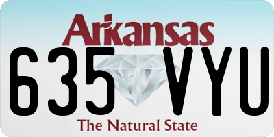 AR license plate 635VYU