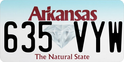 AR license plate 635VYW