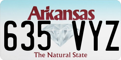 AR license plate 635VYZ