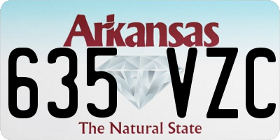 AR license plate 635VZC