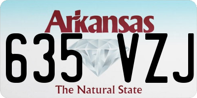 AR license plate 635VZJ