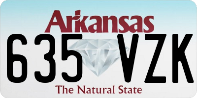AR license plate 635VZK