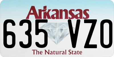 AR license plate 635VZO