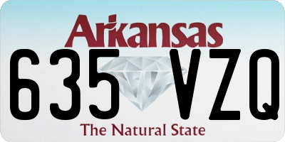 AR license plate 635VZQ