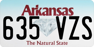 AR license plate 635VZS