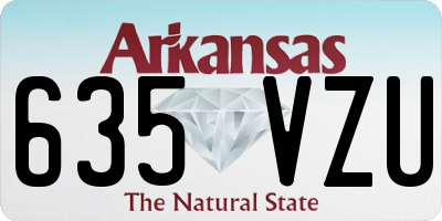 AR license plate 635VZU
