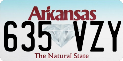 AR license plate 635VZY