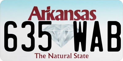 AR license plate 635WAB