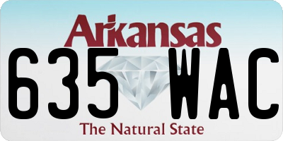 AR license plate 635WAC