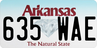 AR license plate 635WAE