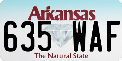 AR license plate 635WAF
