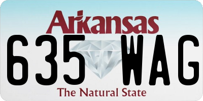 AR license plate 635WAG