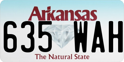 AR license plate 635WAH