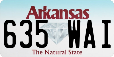 AR license plate 635WAI