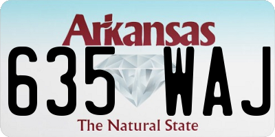 AR license plate 635WAJ