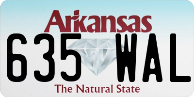 AR license plate 635WAL