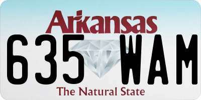 AR license plate 635WAM