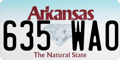 AR license plate 635WAO