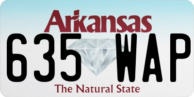 AR license plate 635WAP