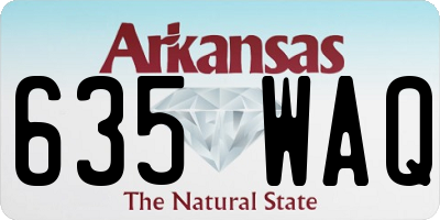 AR license plate 635WAQ