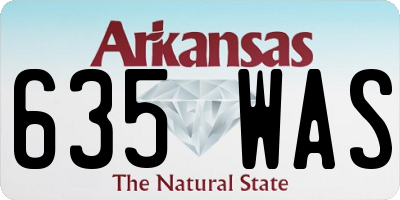 AR license plate 635WAS