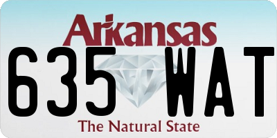 AR license plate 635WAT