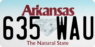 AR license plate 635WAU