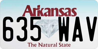 AR license plate 635WAV