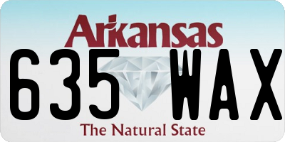 AR license plate 635WAX