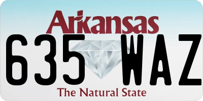 AR license plate 635WAZ