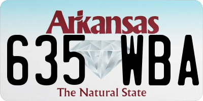 AR license plate 635WBA