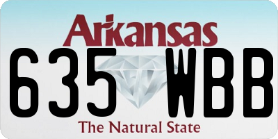AR license plate 635WBB