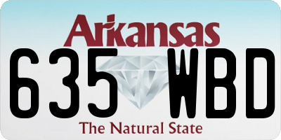 AR license plate 635WBD