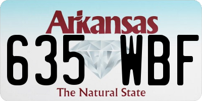 AR license plate 635WBF