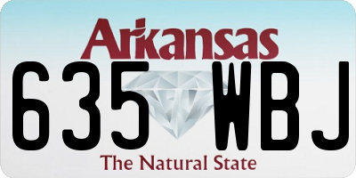 AR license plate 635WBJ
