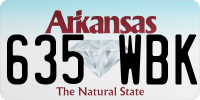 AR license plate 635WBK